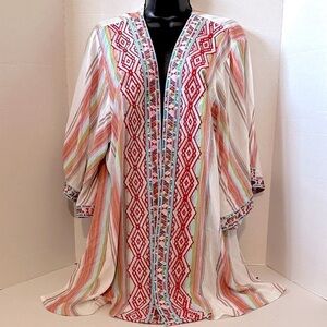Savanna Jane Multicolor Striped Kimono small